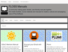 Tablet Screenshot of flossmanuals.net